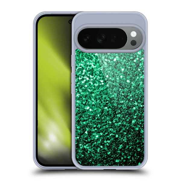 PLdesign Glitter Sparkles Emerald Green Soft Gel Case for Google Pixel 10
