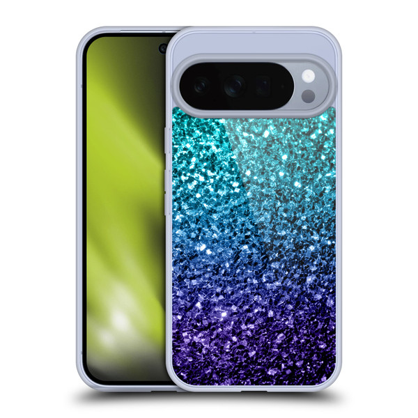 PLdesign Glitter Sparkles Aqua Blue Soft Gel Case for Google Pixel 10 Pro XL