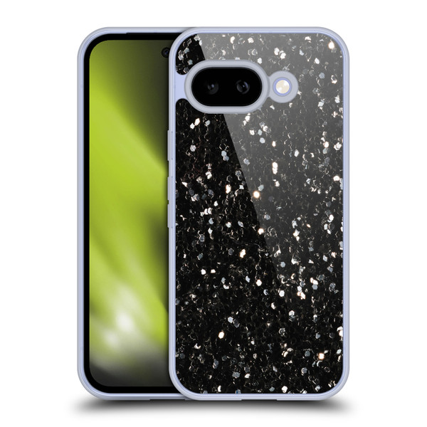 PLdesign Glitter Sparkles Black And White Soft Gel Case for Google Pixel 9A