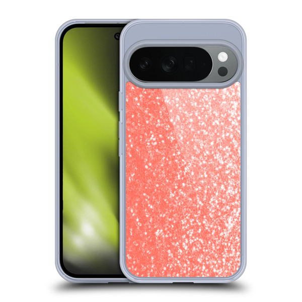 PLdesign Sparkly Coral Light Coral Orange Soft Gel Case for Google Pixel 10