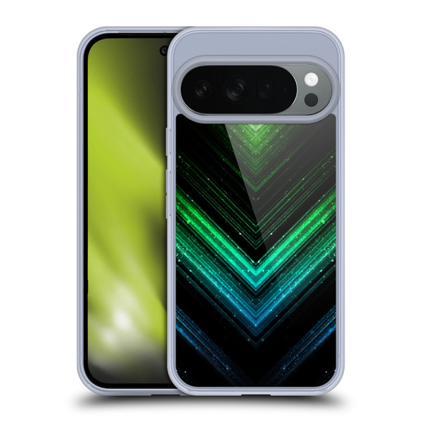 PLdesign Sparkly Metallic Aqua Blue And Green Soft Gel Case for Google Pixel 10