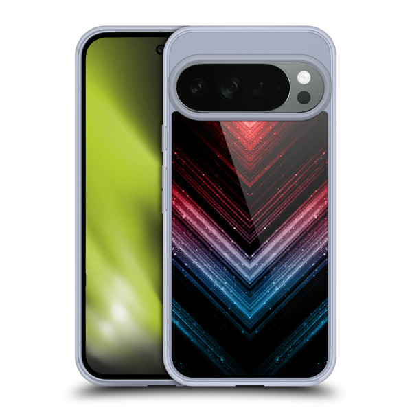 PLdesign Sparkly Metallic Blue And Red Ombre Soft Gel Case for Google Pixel 10