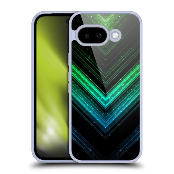 PLdesign Sparkly Metallic Aqua Blue And Green Soft Gel Case for Google Pixel 9A