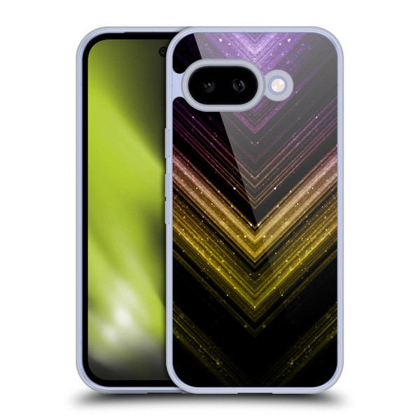 PLdesign Sparkly Metallic Gold And Purple Ombre Soft Gel Case for Google Pixel 9A