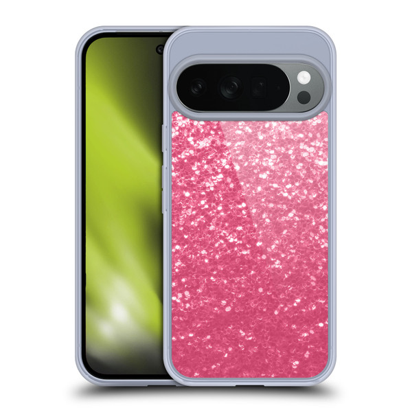 PLdesign Sparkle Prints Rose Pink Soft Gel Case for Google Pixel 10