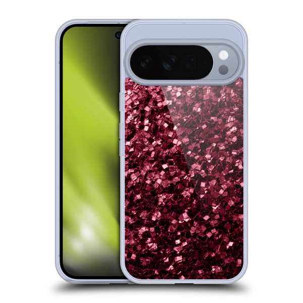 PLdesign Sparkle Prints Burgundy Red Soft Gel Case for Google Pixel 10 Pro XL