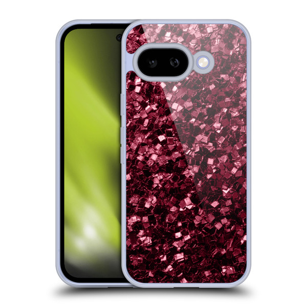 PLdesign Sparkle Prints Burgundy Red Soft Gel Case for Google Pixel 9A
