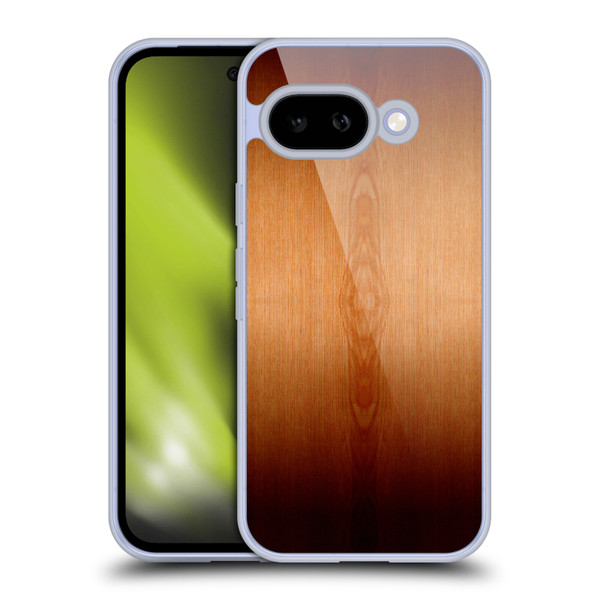 PLdesign Wood Prints Burnt Brown Ombre Soft Gel Case for Google Pixel 9A