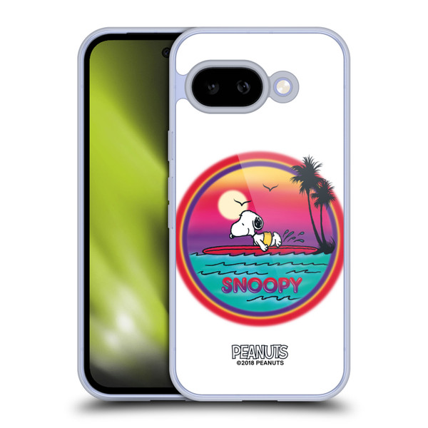 Peanuts Snoopy Boardwalk Airbrush Beach Surf Soft Gel Case for Google Pixel 9A