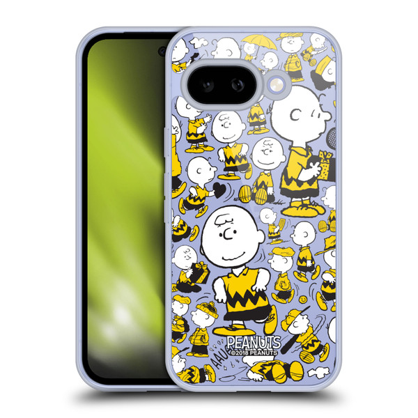 Peanuts Charlie Brown Patterns 3 Soft Gel Case for Google Pixel 9A