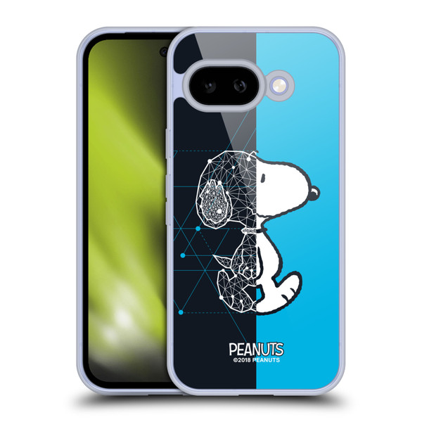 Peanuts Halfs And Laughs Snoopy Geometric Soft Gel Case for Google Pixel 9A