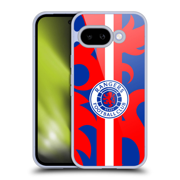 Rangers FC Crest Lion Rampant Pattern Soft Gel Case for Google Pixel 9A