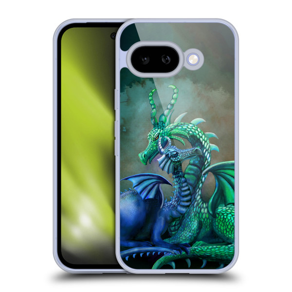 Rose Khan Mythic Scale Series Green And Blue Soft Gel Case for Google Pixel 9A