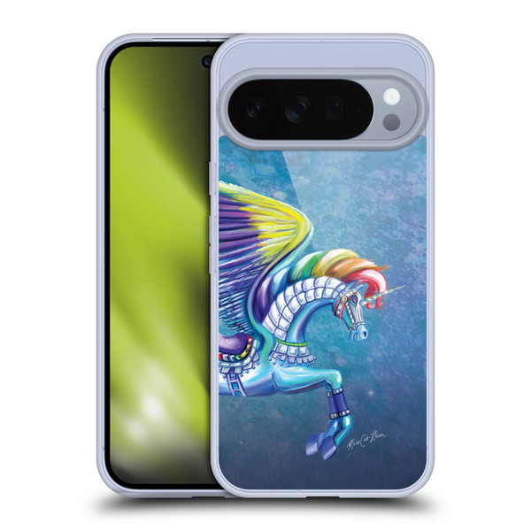 Rose Khan Unicorns Rainbow Carousel Horse Soft Gel Case for Google Pixel 10 Pro XL