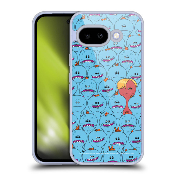 Rick And Morty Season 4 Graphics Mr. Meeseeks Pattern Soft Gel Case for Google Pixel 9A