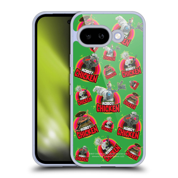 Robot Chicken Graphics Icons Soft Gel Case for Google Pixel 9A