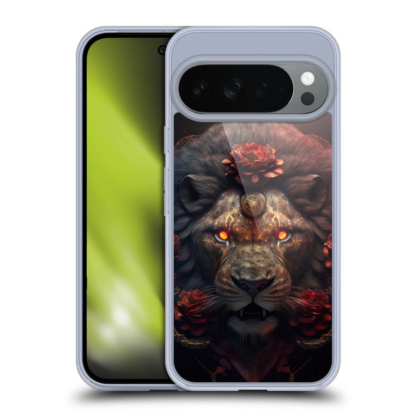 Spacescapes Floral Lions Crimson Pride Soft Gel Case for Google Pixel 10