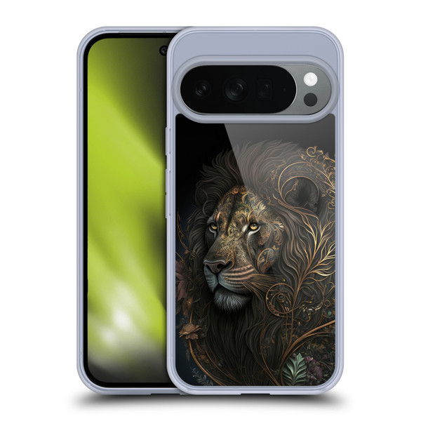 Spacescapes Floral Lions Golden Bloom Soft Gel Case for Google Pixel 10