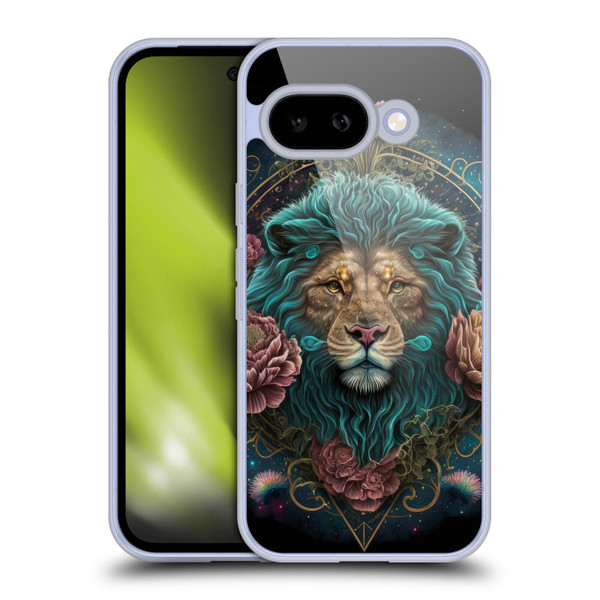 Spacescapes Floral Lions Aqua Mane Soft Gel Case for Google Pixel 9A