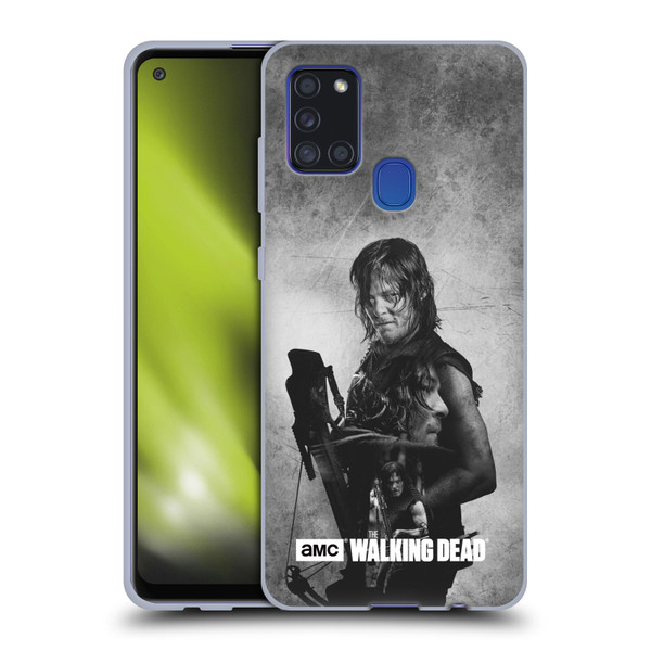 AMC The Walking Dead Double Exposure Daryl Soft Gel Case for Samsung Galaxy A21s (2020)