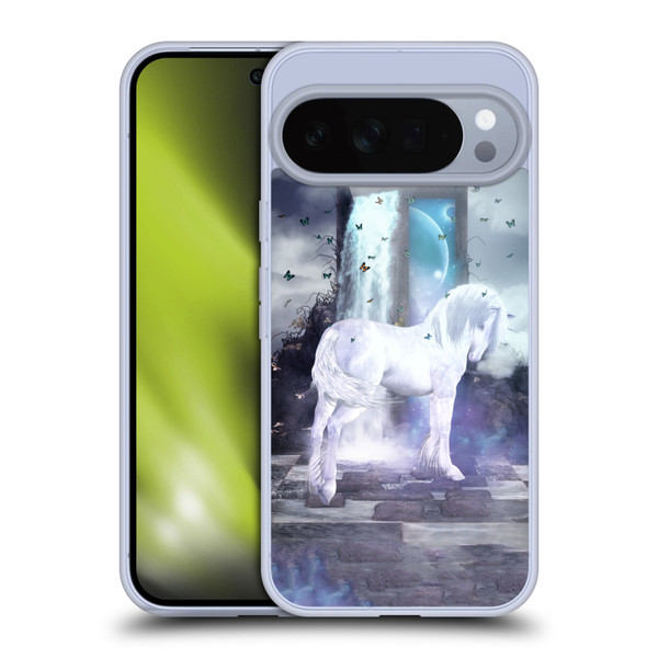 Simone Gatterwe Pegasus And Unicorns Silver Unicorn Soft Gel Case for Google Pixel 10 Pro XL