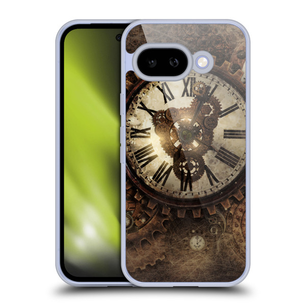 Simone Gatterwe Steampunk Vintage Clock Soft Gel Case for Google Pixel 9A