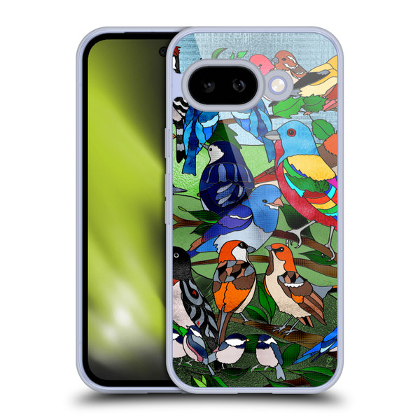 Suzan Lind Birds Stained Glass Soft Gel Case for Google Pixel 9A