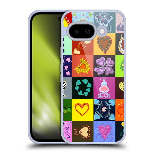 Suzan Lind Colours & Patterns Heart Quilt Soft Gel Case for Google Pixel 9A