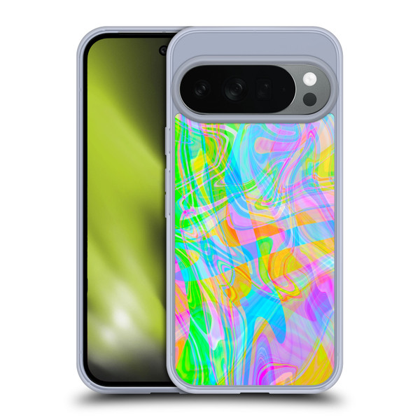 Suzan Lind Marble Abstract Rainbow Soft Gel Case for Google Pixel 10