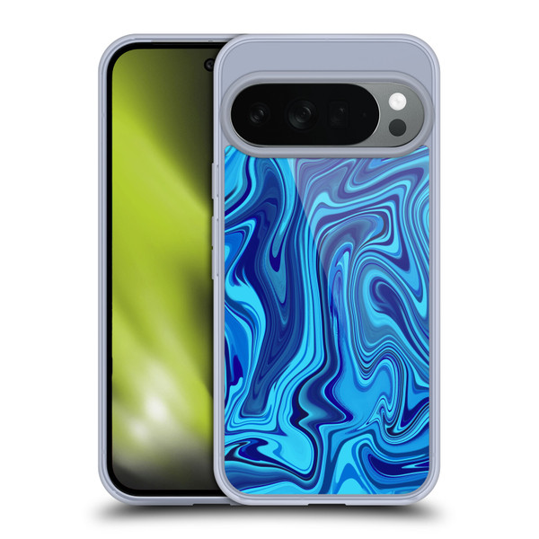 Suzan Lind Marble Blue Soft Gel Case for Google Pixel 10