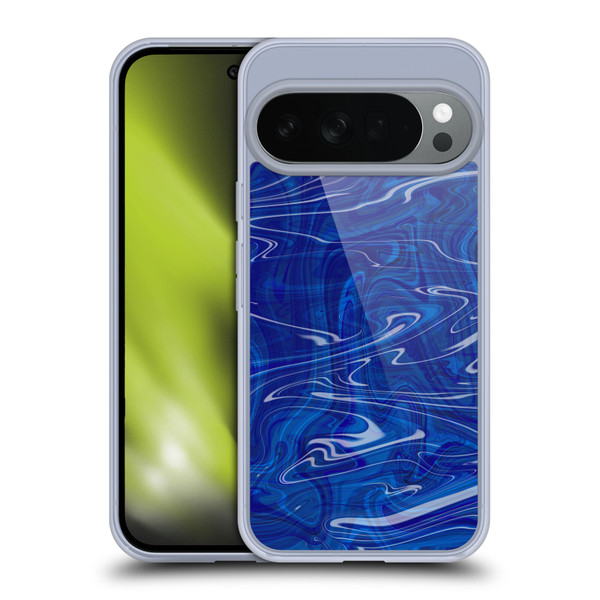Suzan Lind Marble Dark Blue Soft Gel Case for Google Pixel 10
