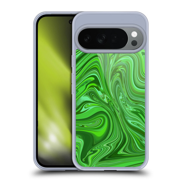 Suzan Lind Marble Emerald Green Soft Gel Case for Google Pixel 10