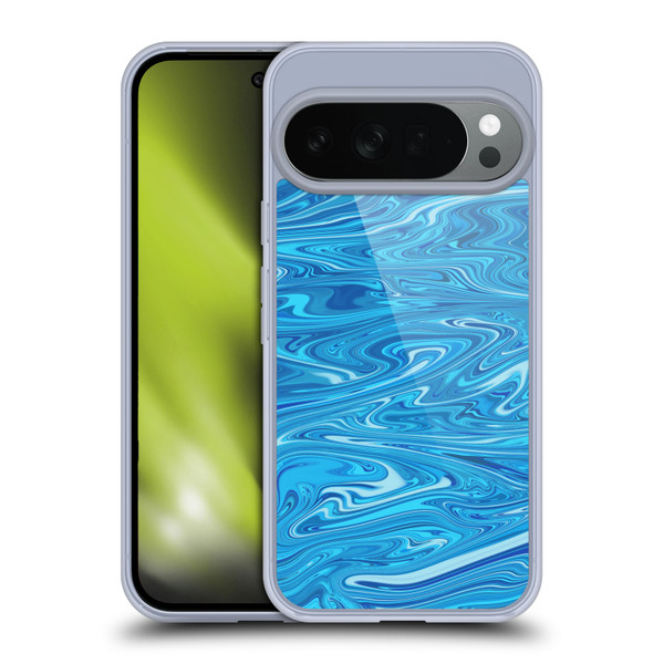 Suzan Lind Marble Light Blue Soft Gel Case for Google Pixel 10