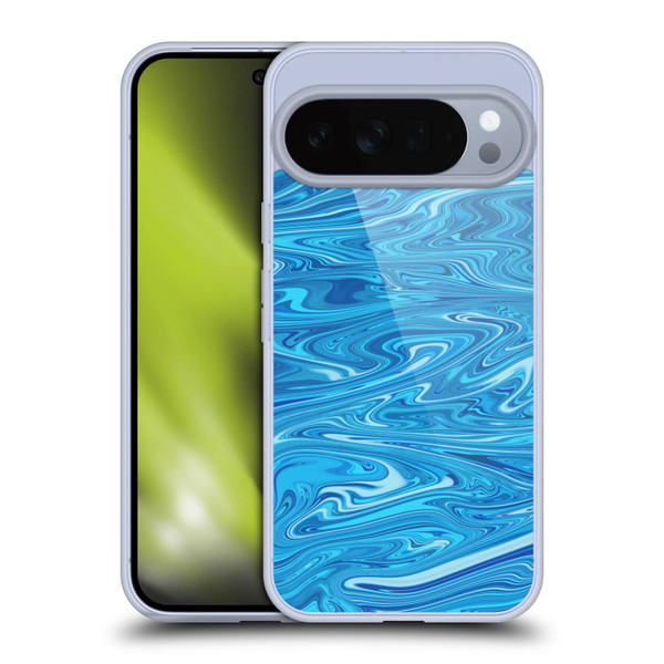 Suzan Lind Marble Light Blue Soft Gel Case for Google Pixel 10 Pro XL