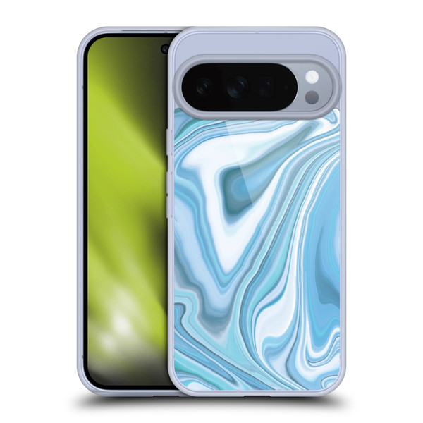 Suzan Lind Marble Light Blue Pastel Soft Gel Case for Google Pixel 10 Pro XL