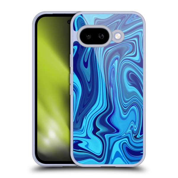 Suzan Lind Marble Blue Soft Gel Case for Google Pixel 9A