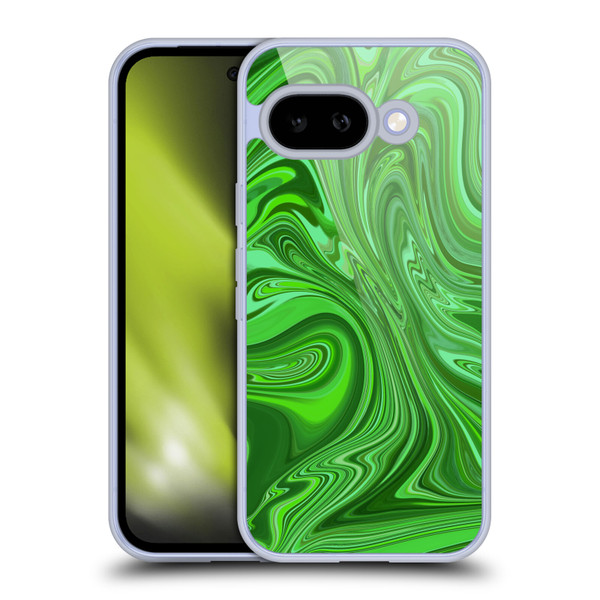 Suzan Lind Marble Emerald Green Soft Gel Case for Google Pixel 9A