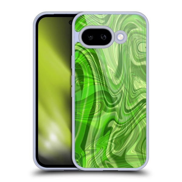 Suzan Lind Marble Green Soft Gel Case for Google Pixel 9A