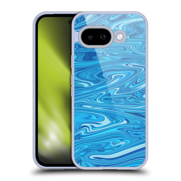 Suzan Lind Marble Light Blue Soft Gel Case for Google Pixel 9A