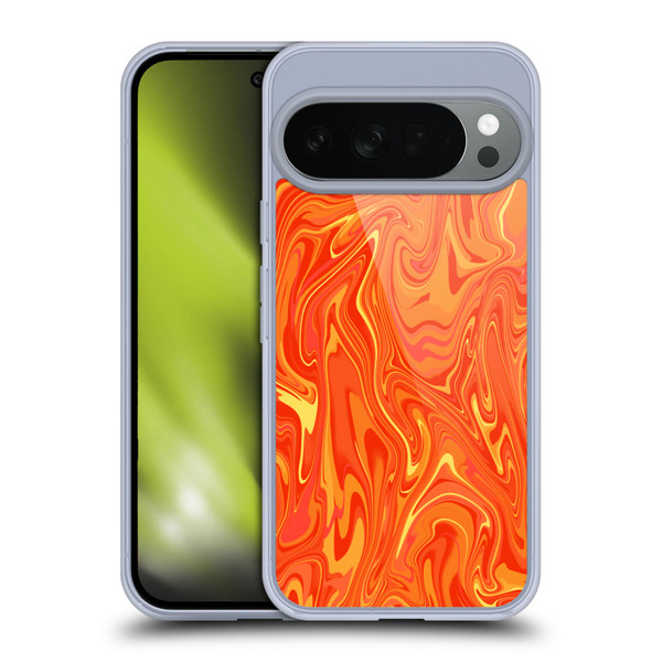 Suzan Lind Marble 2 Orange Soft Gel Case for Google Pixel 10