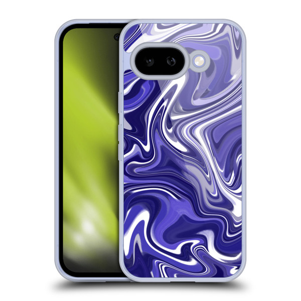 Suzan Lind Marble 2 Dark Violet Soft Gel Case for Google Pixel 9A