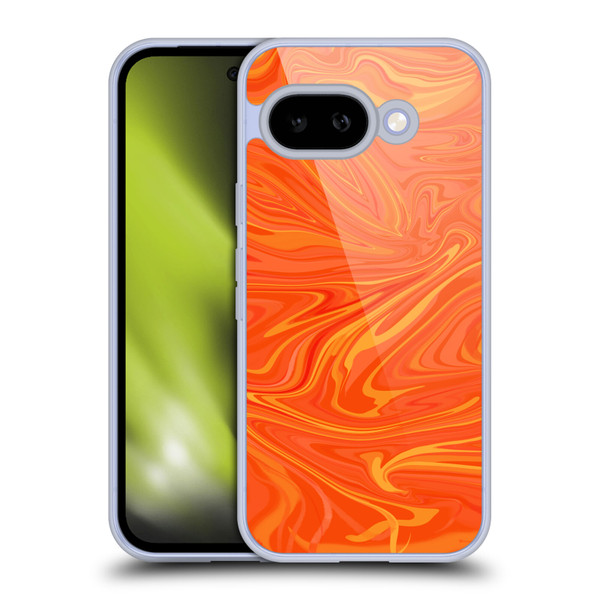 Suzan Lind Marble 2 Honey Orange Soft Gel Case for Google Pixel 9A