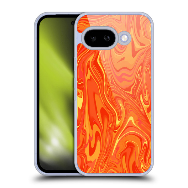 Suzan Lind Marble 2 Orange Soft Gel Case for Google Pixel 9A
