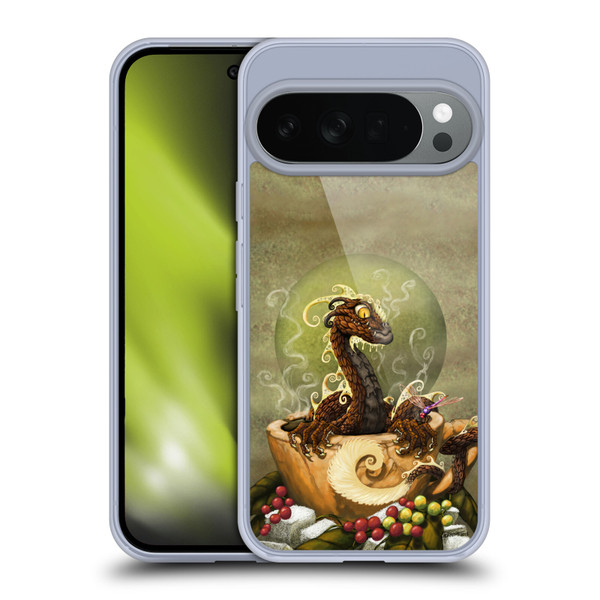 Stanley Morrison Art Brown Coffee Dragon Dragonfly Soft Gel Case for Google Pixel 10