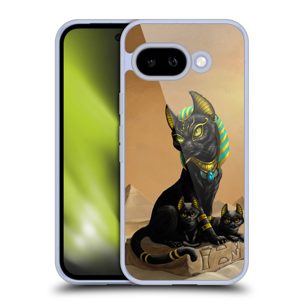 Stanley Morrison Art Egyptian Bastet Cat & Kittens Soft Gel Case for Google Pixel 9A