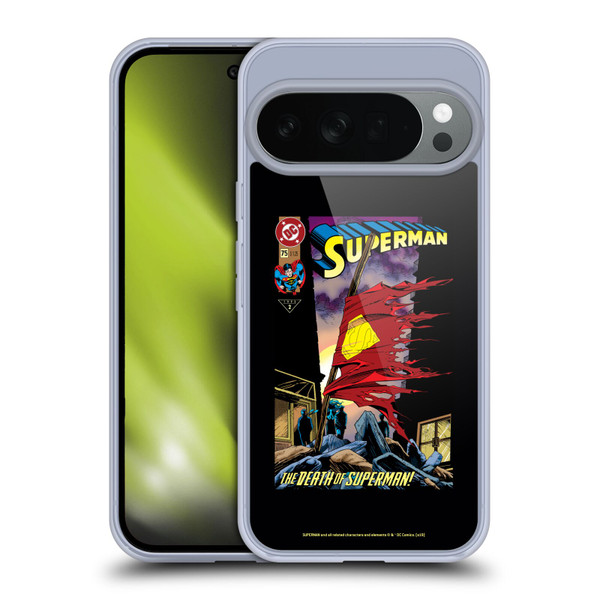 Superman DC Comics Famous Comic Book Covers Death Soft Gel Case for Google Pixel 10