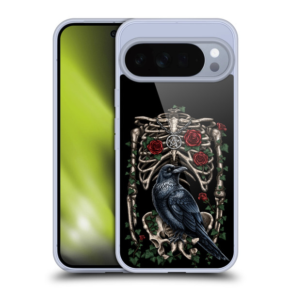 Sarah Richter Animals Gothic Black Crow & Skeleton Soft Gel Case for Google Pixel 10 Pro XL
