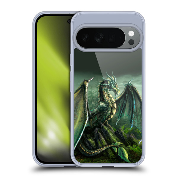 Sarah Richter Fantasy Creatures Green Nature Dragon Soft Gel Case for Google Pixel 10