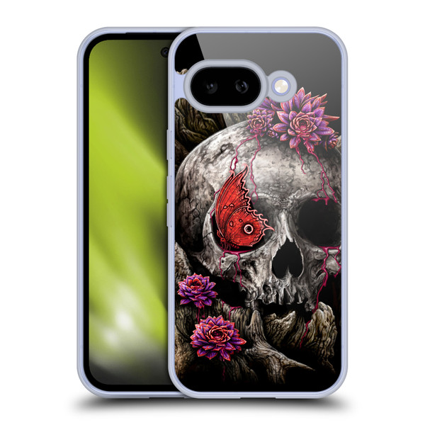Sarah Richter Skulls Butterfly And Flowers Soft Gel Case for Google Pixel 9A