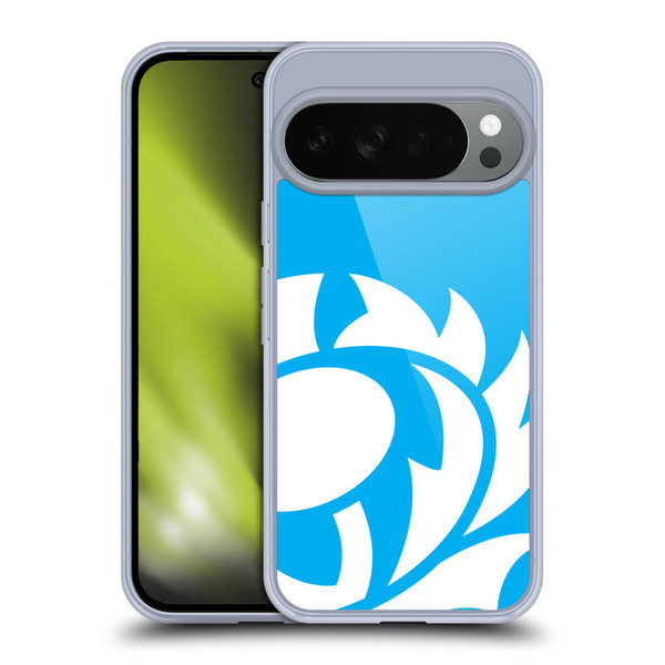 Scotland Rugby Oversized Thistle Sky Blue Soft Gel Case for Google Pixel 10